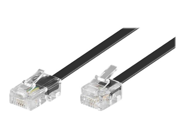 Telefonanschlusskabel, RJ45 auf RJ11, 3m, schwarz