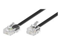 Telefonanschlusskabel, RJ45 auf RJ11, 3m, schwarz